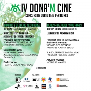 Barcelona: Celebración del Premio Berta Cáceres IV DONA'M CINE @ CENTRE DE CULTURA DE DONES FRANCESCA BONNEMAISON, Espai La Cuina